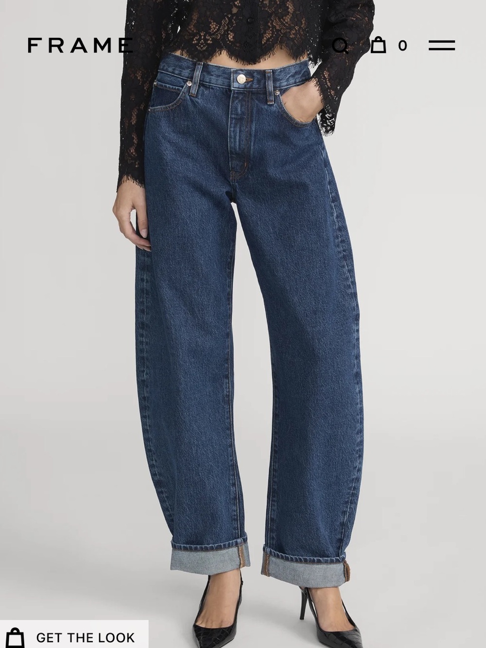 NWT Frame The Bubble High Rise Curved Jean